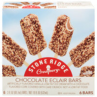 Stone Ridge Creamery Eclair Bars, Chocolate, 6 Each