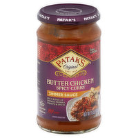 Pataks Simmer Sauce, Butter Chicken Spicy Curry, Hot, 15 Ounce