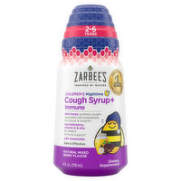 Zarbee's Cough Syrup + Immune, Nighttime, Children's, Natural Mixed Berry Flavor, 4 Fluid ounce
