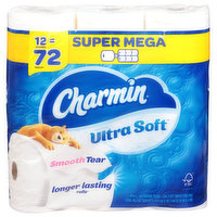 Charmin Ultra Soft Bathroom Tissue, Super Mega, 2-Ply, 12 Each