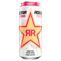 Rockstar Energy Drink, Strawberry Peach, Pure Zero, 16 Fluid ounce