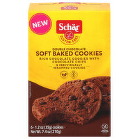 Schar Cookies, Gluten-Free, Soft Baked, Double Chocolate, 6 Each