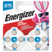 Energizer Batteries, Hearing Aid, Zinc Air, Size 675, 8 Each