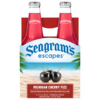 Seagram's Escapes Malt Beverage, Premium, Michigan Cherry Fizz, 4 Each