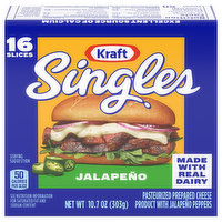 Kraft Cheese Product, Jalapeno, Pasteurized Prepared, 16 Each