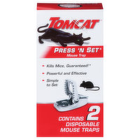 Tomcat Press N Set Mouse Traps, Disposable, 2 Each