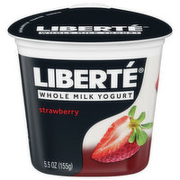 Liberte Yogurt, Whole Milk, Strawberry, 5.5 Ounce