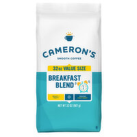 Cameron's Coffee, Smooth, Ground, Light Roast, Breakfast Blend, 32 Ounce