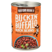 Serious Bean Co Black Beans, Buckin' Buffalo, Medium Heat, 15.75 Ounce