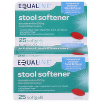 Equaline Stool Softener, Softgels, 25 Each