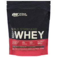 Optimum Nutrition Gold Standard Protein Powder Drink Mix, 100% Whey, Double Rich Chocolate, 1.47 Pound