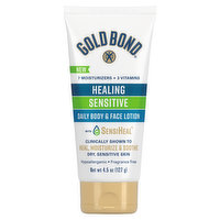 Gold Bond Body & Face Lotion, Daily, Healing, Sensitive, 4.5 Ounce