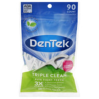 DenTek Floss Picks, Triple Clean, 90 Each