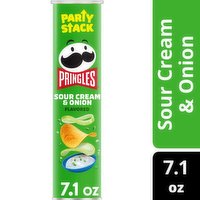 Pringles Potato Crisps Chips, Sour Cream and Onion, Party Stack, 7.1 Ounce