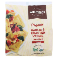 Woodstock Ravioli, Organic, Garlic & Roasted Veggie, 20 Ounce
