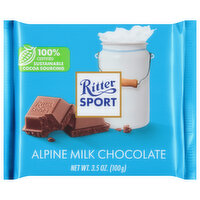 Ritter Sport Milk Chocolate, Alpine, 3.5 Ounce