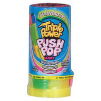 Push Pop Candy, Blue Raspberry, Watermelon, Strawberry, Triple Power, Ages 4+, 1.2 Ounce