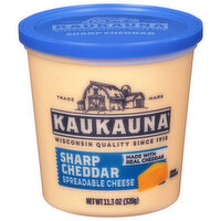 Kaukauna Spreadable Cheese, Sharp Cheddar, 11.3 Ounce