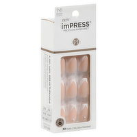 imPRESS Press-On Manicure Nails, Medium Length, So French, 30 Each