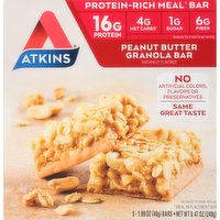 Atkins Peanut Butter Granola Protein-Rich Meal Bars, 8.47 Ounce