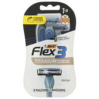 BiC Flex 3 Razors, Titanium, 3 Each