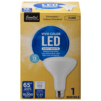 Essential Everyday Light Bulb, LED, Flood, Soft White, Vivid Color, 65 Watts, 1 Each