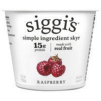 Siggi's Yogurt, Raspberry, Nonfat, 0% Milkfat