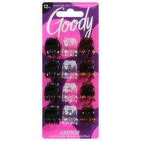 Goody Claw Clips, Small, Slideproof, 12 Each