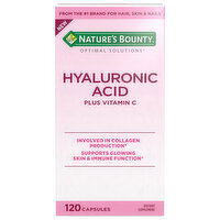 Nature's Bounty Hyaluronic Acid, Plus Vitamin C, Capsules, 120 Each