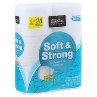 Essential Everyday Bathroom Tissue, Soft & Strong, Mega Rolls, 2-Ply, 6 Each