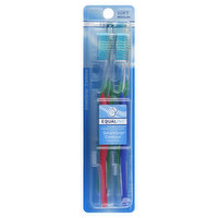 Equaline SmartGrip Contour Toothbrushes, Regular, Soft, Value Pack, 2 Each