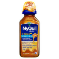 Vicks Severe Cold & Flu Vicks NyQuil SEVERE Honey Cold & Flu, Liquid Medicine, 12 Oz, 12 Fluid ounce