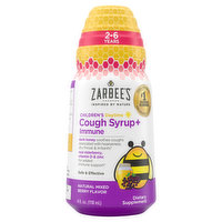 Zarbee's Cough Syrup + Immune, Daytime, Natural Mixed Berry Flavor, Children's, 4 Fluid ounce