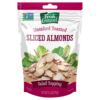 Fresh Gourmet Salad Topping, Unsalted Toasted, Sliced Almonds, 3.5 Ounce