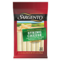 Sargento String Cheese, Snacks, 12 Pack