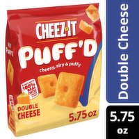 Cheez-It Puff'd Cheesy Baked Snacks, Double Cheese, 5.75 Ounce