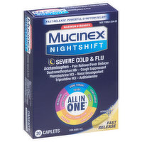 Mucinex Severe Cold & Flu, Maximum Strength, Caplets, 20 Each