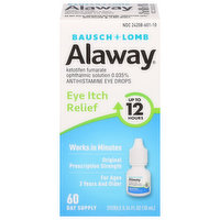 Alaway Eye Drops, Antihistamine, Eye Itch Relief, 0.34 Fluid ounce