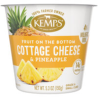 Kemps Cottage Cheese, Pineapple Flavored, Small Curd, 5.3 Ounce
