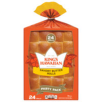 King's Hawaiian Rolls, Savory Butter, Party Pack, 24 Each