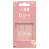 Kiss Bare but Better Nails, Sculpted, TruNude, Long, 1 Each