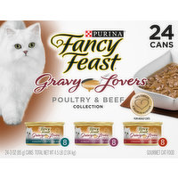 Fancy Feast Gourmet Cat Food, Poultry & Beef Collection, 24 Pack, 24 Each