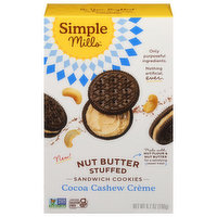 Simple Mills Sandwich Cookies, Cocoa Cashew Creme, 6.7 Ounce