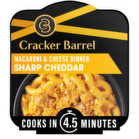 Cracker Barrel Sharp Cheddar Macaroni & Cheese Single Bowl Dinner, 3.8 Ounce