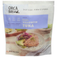 Orca Bay Foods Yellowfin Tuna, Premium, Steaks, 10 Ounce