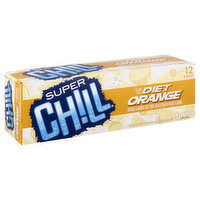 Super Chill Soda, Orange, Diet, 12 Each