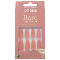 Kiss Bare but Better Sculpted Nail, TruNude Nail Shades, Long, 28 Each