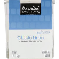 Essential Everyday Candle, Soy Blend, Classic Linen, 4 Ounce