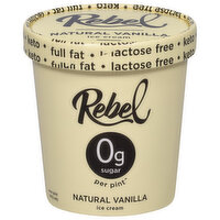 Rebel Ice Cream, Natural Vanilla, 1 Pint