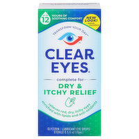 Clear Eyes Lubricant Eye Drops, Dry & Itchy Relief, Sterile, 0.5 Fluid ounce